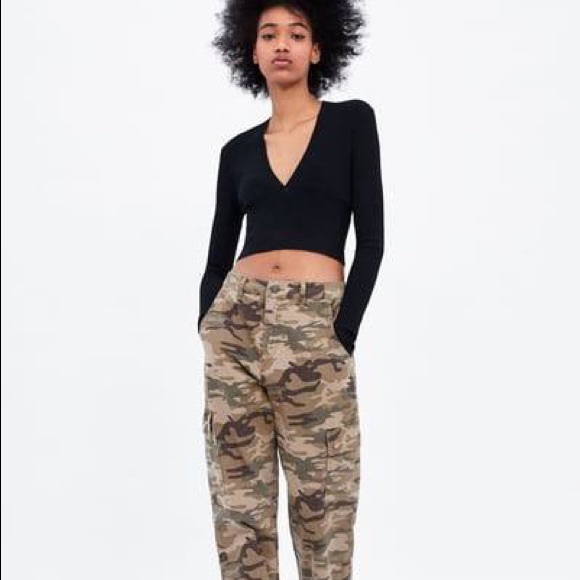 zara camo cargo pants